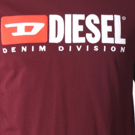 Diesel - Tee Shirt Just Division 00SH0I-0CATJ Bordeaux