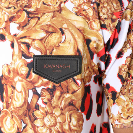 Gianni Kavanagh - Tee Shirt Oversize 050 Limited Edition Blanc Léopard Renaissance