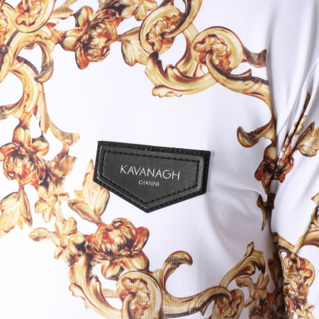 Gianni Kavanagh - Tee Shirt Oversize Dégradé Summer Baroque Blanc Renaissance