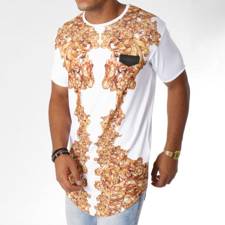 Gianni Kavanagh - Tee Shirt Oversize Dégradé Summer Baroque Blanc Renaissance 150920
