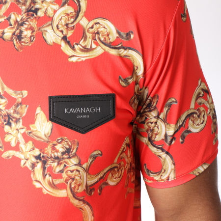 Gianni Kavanagh - Tee Shirt Oversize Dégradé Summer Baroque Rouge Renaissance