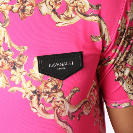 Gianni Kavanagh - Tee Shirt Oversize Dégradé Summer Baroque Rose Renaissance