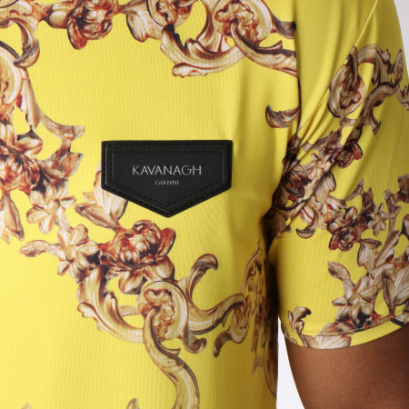 Gianni Kavanagh - Tee Shirt Oversize Dégradé Summer Baroque Jaune Renaissance
