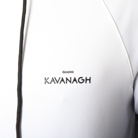 Gianni Kavanagh - Sweat Zippé Capuche Dégradé Oversize Fade Blanc Noir