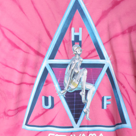 HUF - Tee Shirt HUF X Sorayama TT Wash Rose