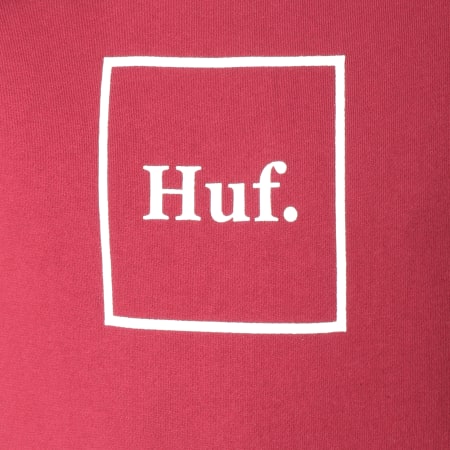 HUF - Sweat Capuche Box Logo Bordeaux