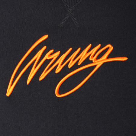 Wrung - Sweat Capuche Sign Noir Orange