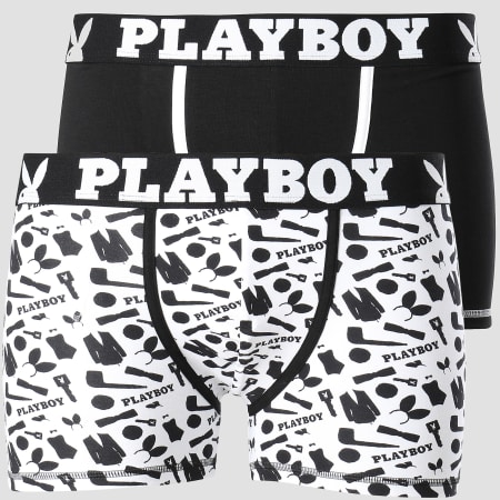 Playboy - Lot De 2 Boxers Classic Cool Noir Blanc