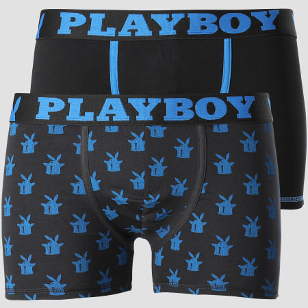 Playboy - Lot De 2 Boxers Classic Cool Noir Bleu Marine