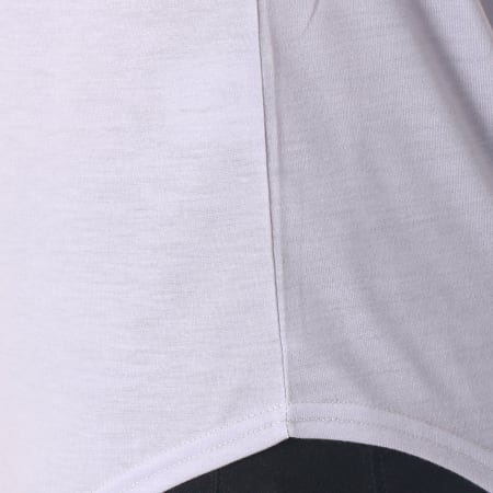 SikSilk - Tee Shirt Oversize Curved Hem Poly Sports Gris