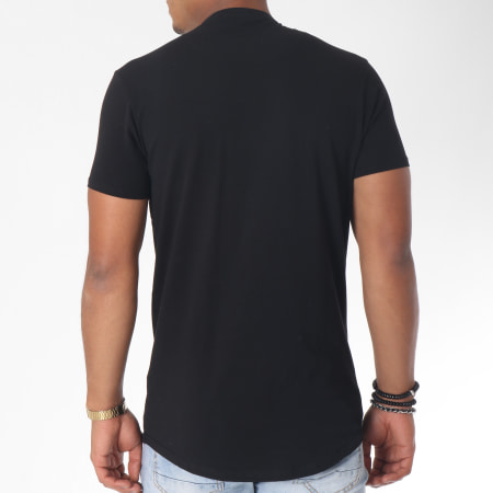 SikSilk - Tee Shirt Oversize Col Grandad Jersey Noir