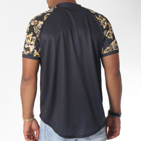 SikSilk - Tee Shirt Oversize Col Zippé Venetian Noir