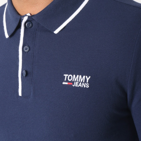 Tommy Hilfiger - Polo Manches Longues Stretch 5193 Bleu Marine 