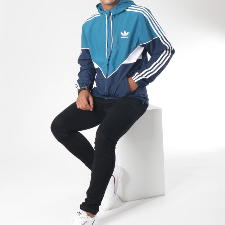 Adidas Originals - Coupe-Vent Premiere DH6659 Bleu Marine Bleu Clair