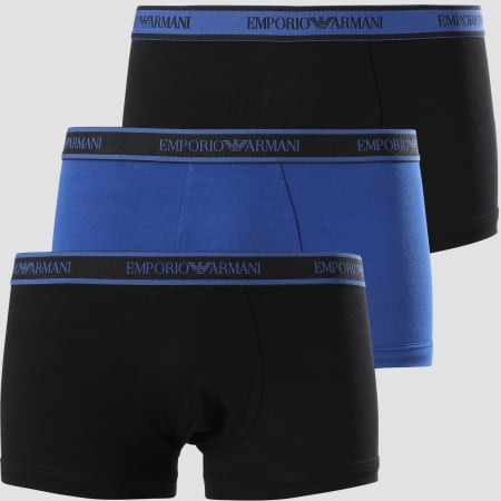 Emporio Armani - Lot De 3 Boxers 111357-8A715 Noir Bleu Marine