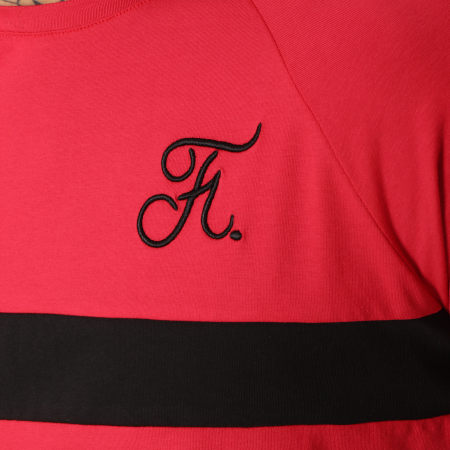 Final Club - Tee Shirt Premium Fit Avec Bande Et Broderie 085 Rouge