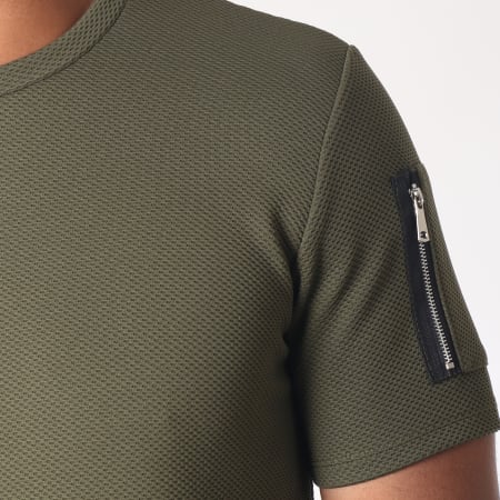 Uniplay - Tee Shirt Oversize Poche Bomber UY255 Vert Kaki