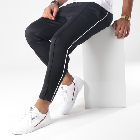 Only And Sons - Pantalon Jogging William Poly Noir Blanc