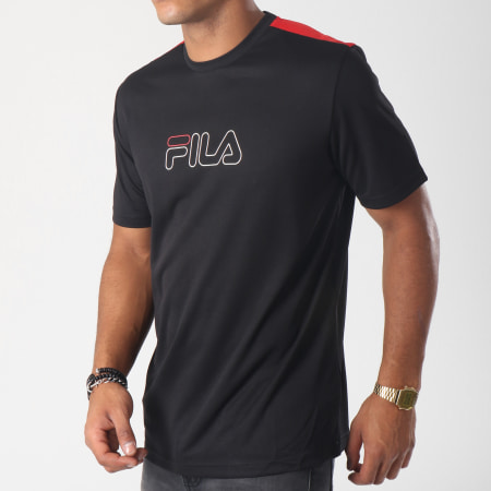 Fila - Tee Shirt De Sport Galaxy Mesh 682097 Noir Rouge