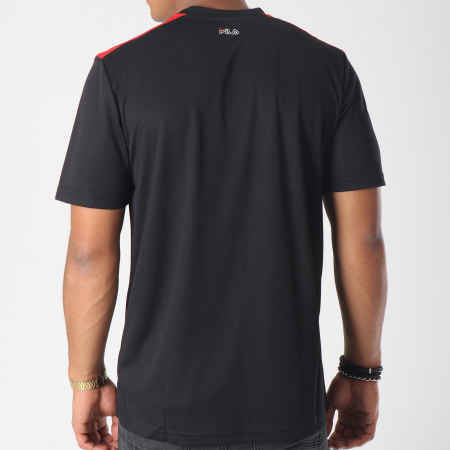 Fila - Tee Shirt De Sport Galaxy Mesh 682097 Noir Rouge