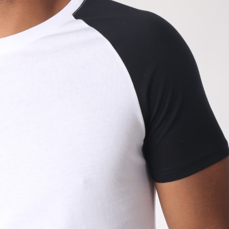 LBO - Tee Shirt Raglan 92-2 Blanc Noir