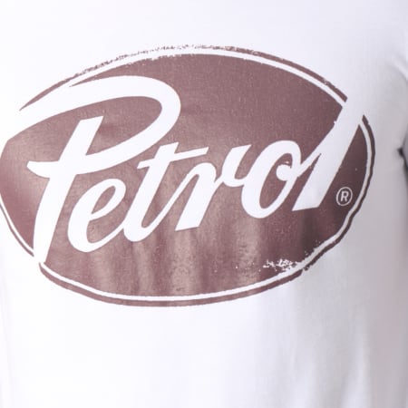 Petrol Industries - Tee Shirt TSR666 Blanc Bordeaux