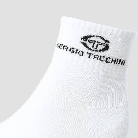 Sergio Tacchini - Lot De 3 Paires De Chaussettes Low Blanc Noir
