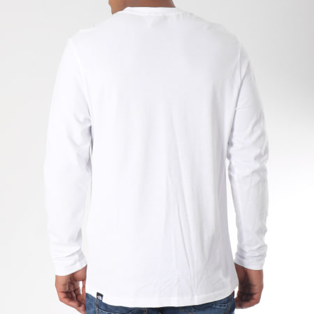 The North Face - Tee Shirt Manches Longues Fine Blanc Noir