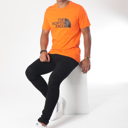 The North Face - Tee Shirt Easy Orange Noir - LaBoutiqueOfficielle.com