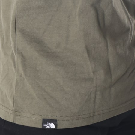 The North Face - Tee Shirt Manches Longues Fine Vert Kaki Noir