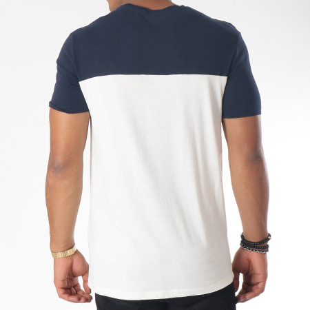 Celio - Tee Shirt Poche Metrik Ecru Bleu Marine