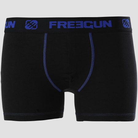 Freegun - Boxer Coton Confort Noir Bleu Marine