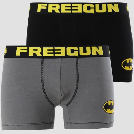 Freegun - Lot De 2 Boxers Justice League Batman Noir Gris