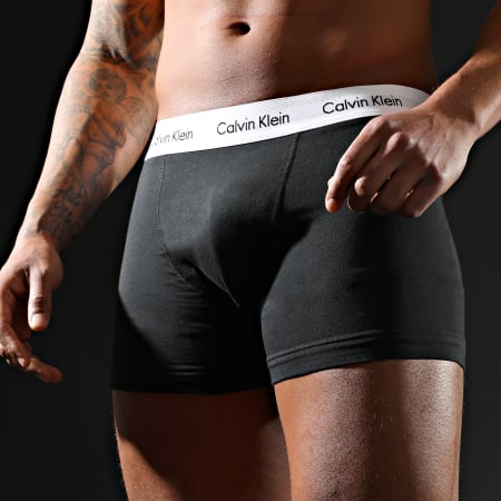 Calvin Klein - Lot De 3 Boxers Cotton Stretch U2662G Noir Gris Blanc