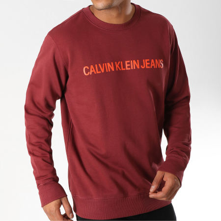 Calvin Klein - Sweat Crewneck Institutional Logo 7758 Bordeaux
