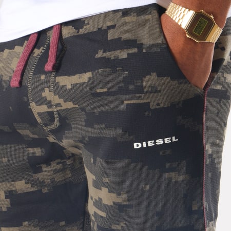 Diesel - Pantalon Jogging Peter 00ST1N-0HASD Vert Kaki Camouflage