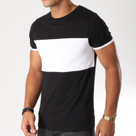 LBO - Tee Shirt Bicolore 494 Noir Blanc