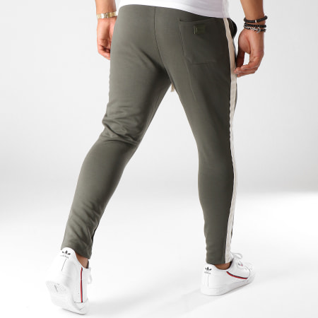 Uniplay - Pantalon Avec Bandes T3261 Vert Kaki Ecru