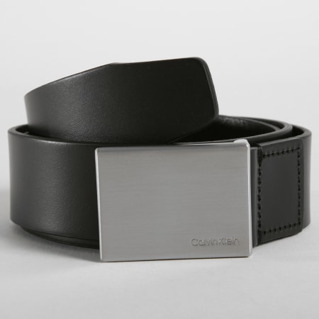 Calvin Klein - Cintura con placca formale 4309 nero argento