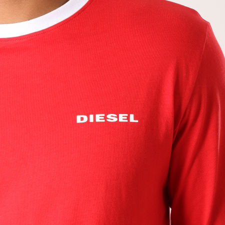 Diesel - Tee Shirt Manches Longues Justin 00CP7C-0HASG Rouge Blanc