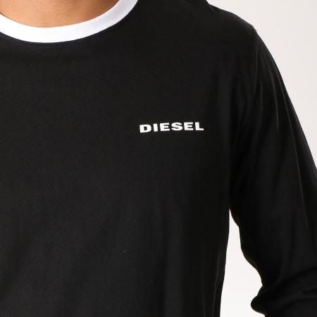 Diesel - Tee Shirt Manches Longues Justin 00CP7C-0HASG Noir Blanc