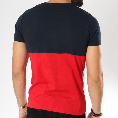 La Maison Blaggio - Tee Shirt Machela Bleu Marine Rouge