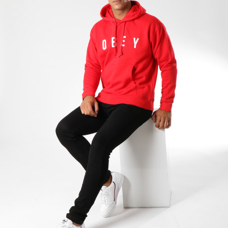 Obey - Sweat Capuche Anyway Rouge