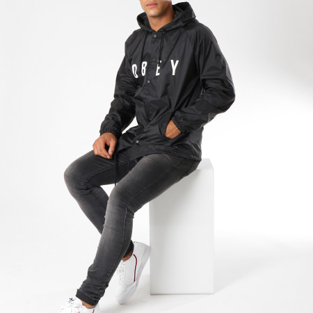 Obey - Coupe-Vent Anyway Noir Blanc