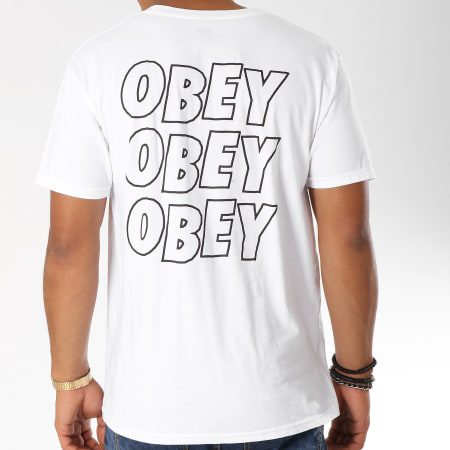 Obey - Tee Shirt Jumbled Eyes Blanc