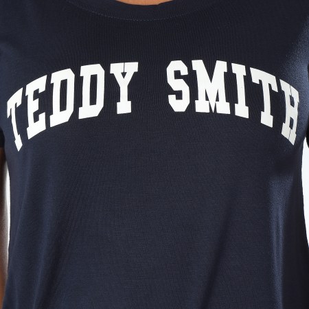 Teddy Smith - Tee Shirt Femme Tercio Bleu Marine