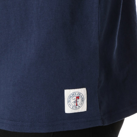 Tommy Hilfiger - Tee Shirt Manches Longues College 5090 Bleu Marine Vert Rouge