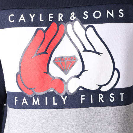Cayler And Sons - Sweat Crewneck First Gris Chiné Bleu Marine