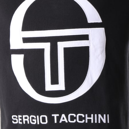 Sergio Tacchini - Sweat Capuche Avec Bandes Image Noir Gris