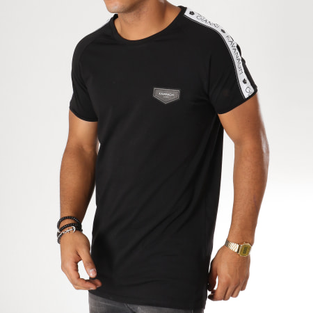 Gianni Kavanagh - Tee Shirt Oversize Avec Bandes GK Ribbon Noir Blanc